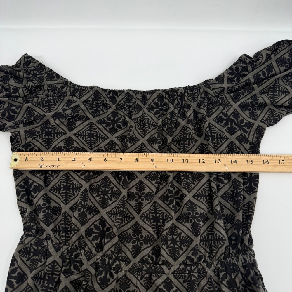 Hawaiis Finest Romper Women Medium NEW Black Gray Quilt Hawaiian Stretch - Picture 10 of 15